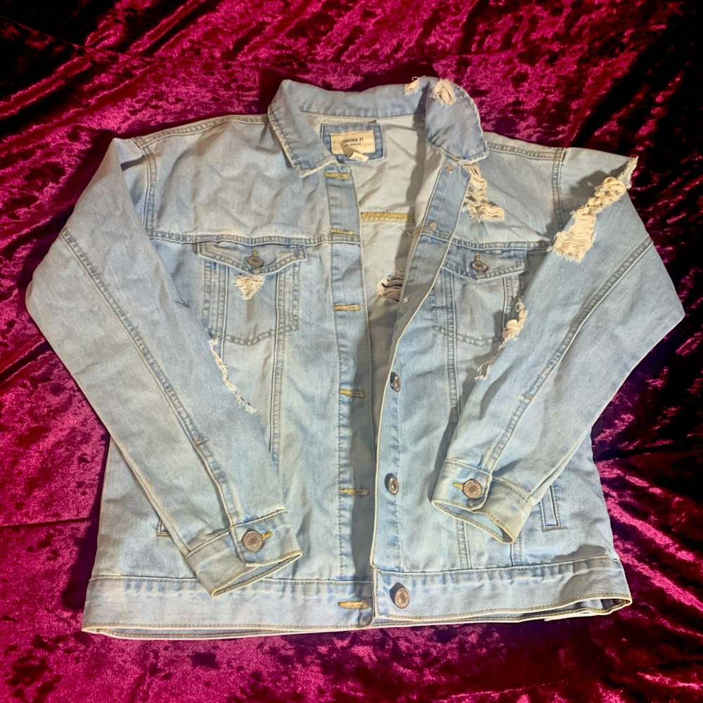 Distressed Jean Jacket - Picture 2 of 4